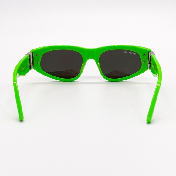 NEW BALENCIAGA BB0095S 009 OVAL GREEN GREY WOMEN SUNGLASSES BALENCIAGA - Picture 10 of 15